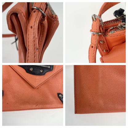 Balenciaga Papier Mini Triple Pink Silver Leather Shoulder Bag Pochette — view 5
