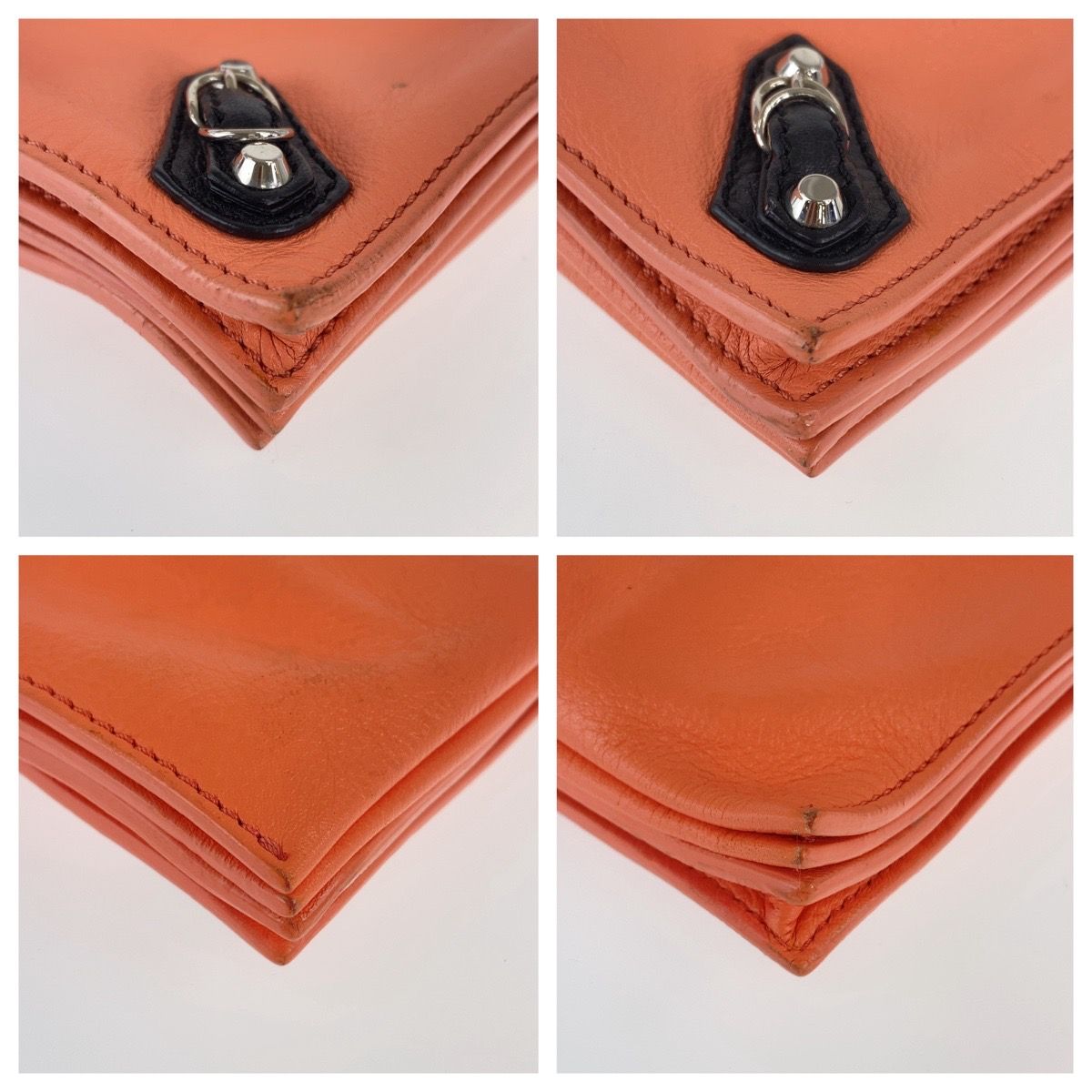 Balenciaga Papier Mini Triple Pink Silver Leather Shoulder Bag Pochette — view 3