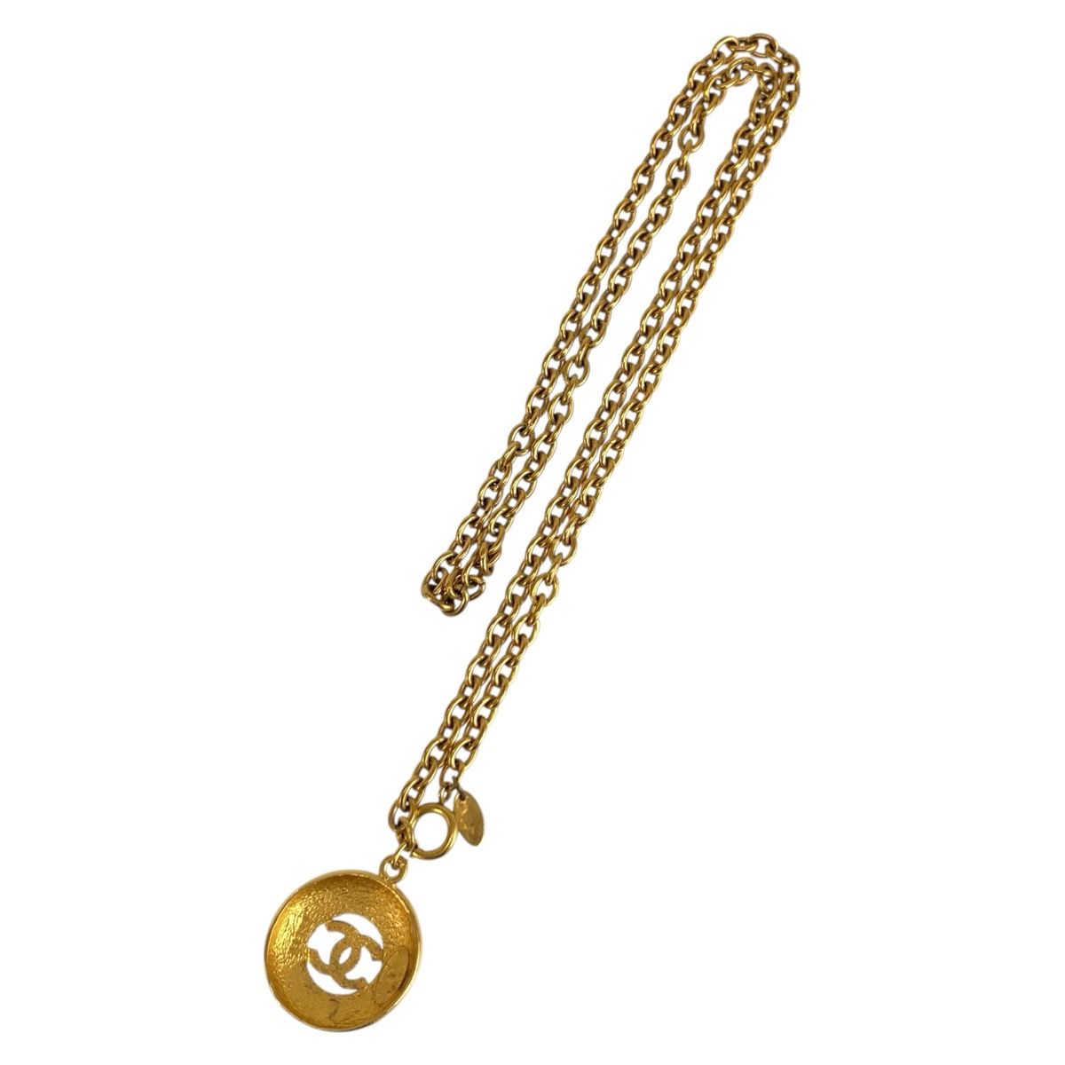 Chanel Vintage CC Logo Gold Plated Necklace — view 4