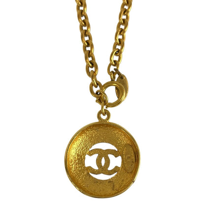 Chanel Vintage CC Logo Gold Plated Necklace — view 2
