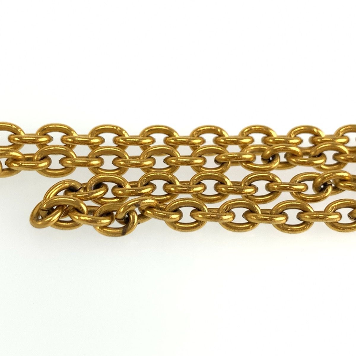 Chanel Vintage CC Logo Gold Plated Necklace — view 8