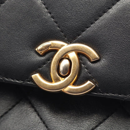 Chanel Shoulder Bag Quilted Small Flap Black Lambskin Chain — view 8