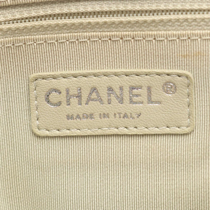 Chanel Shoulder Bag Line Quilted Chain Around Blue Leather — view 4