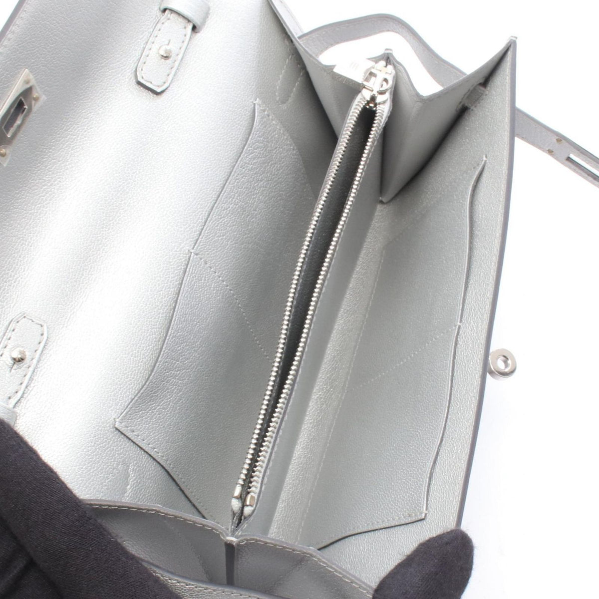 Hermes Shoulder Bag Kelly to Go Argent Long — view 3