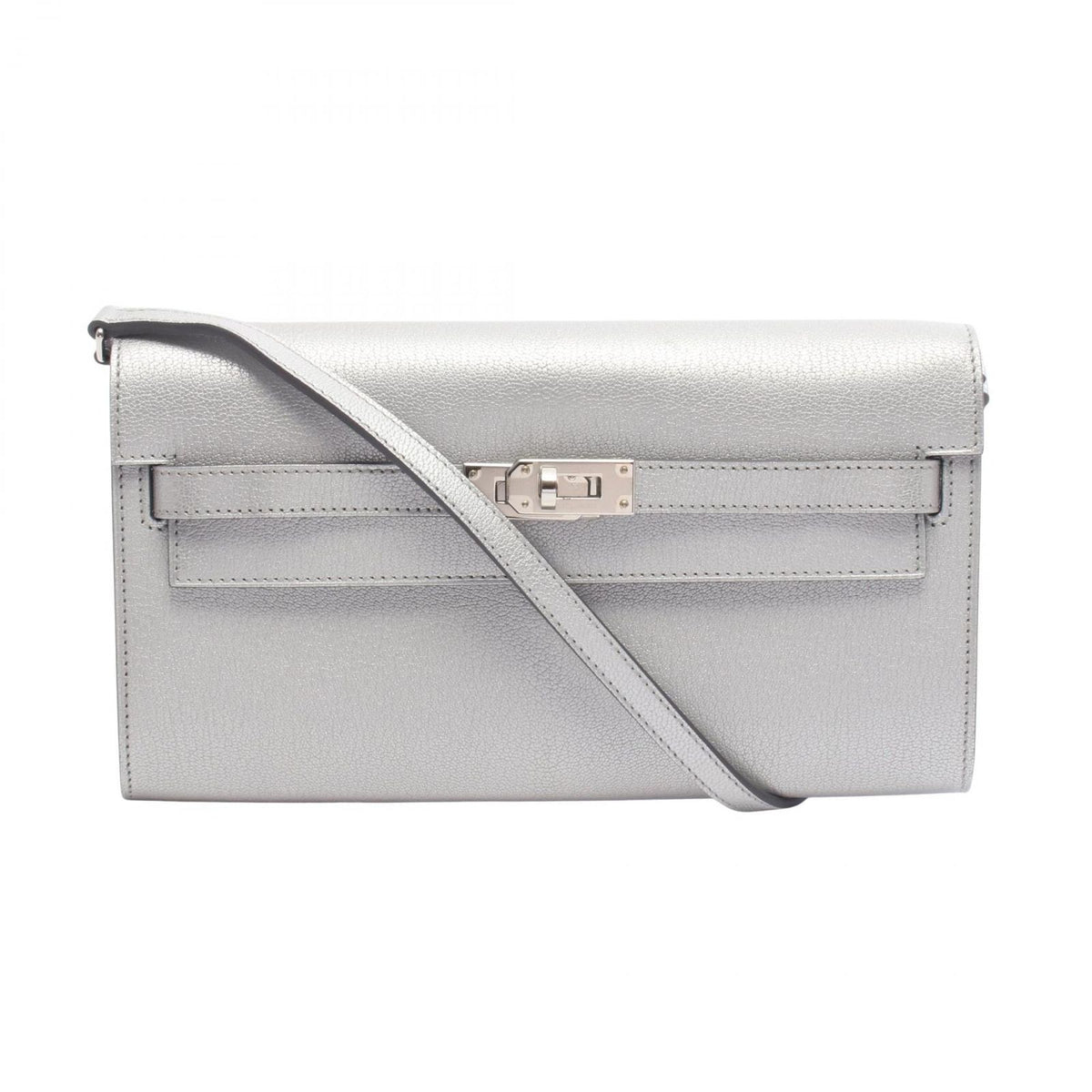 Hermes Shoulder Bag Kelly to Go Argent Long