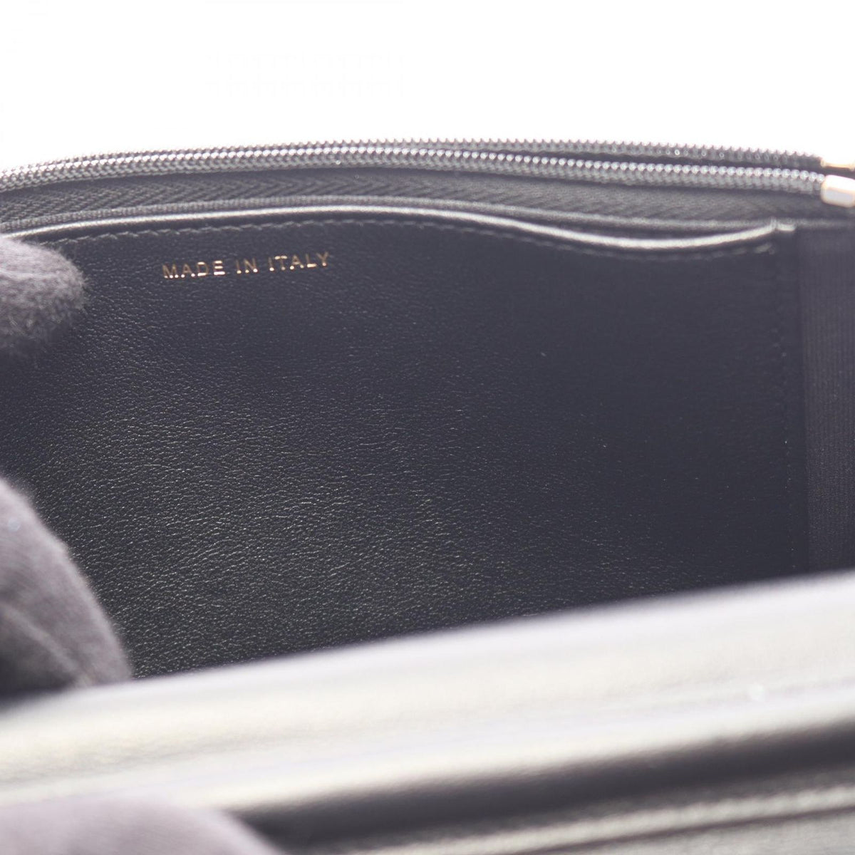 Chanel Shoulder Bag Quilted Icon Black Lambskin Charm Chain Wallet — view 7