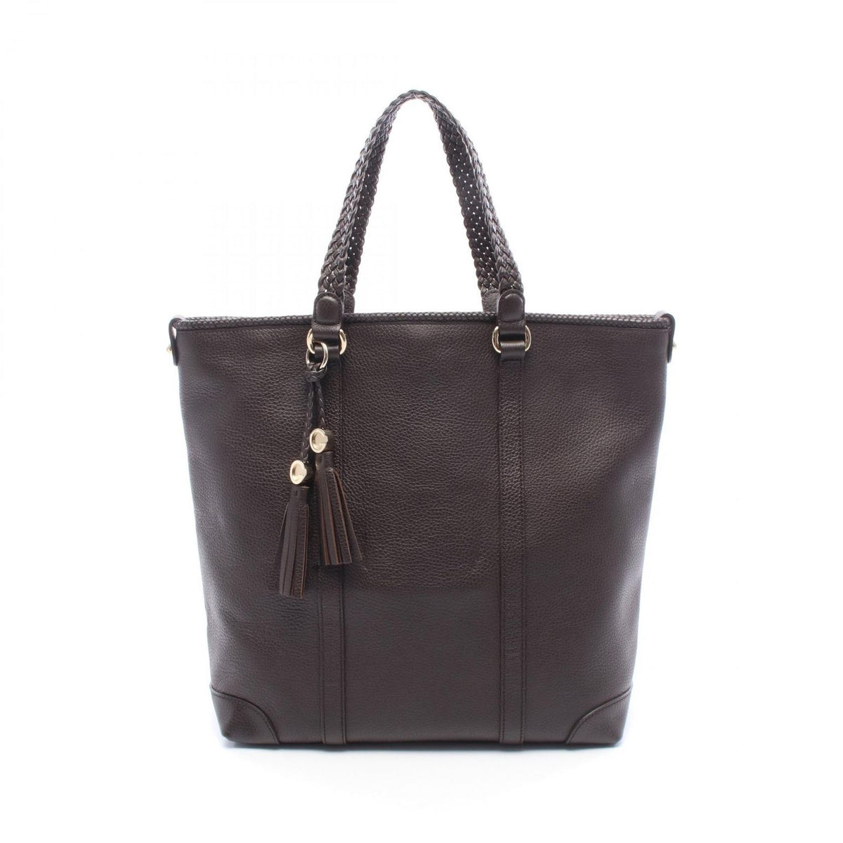 Gucci Tote Bag Marrakech Dark Brown Leather