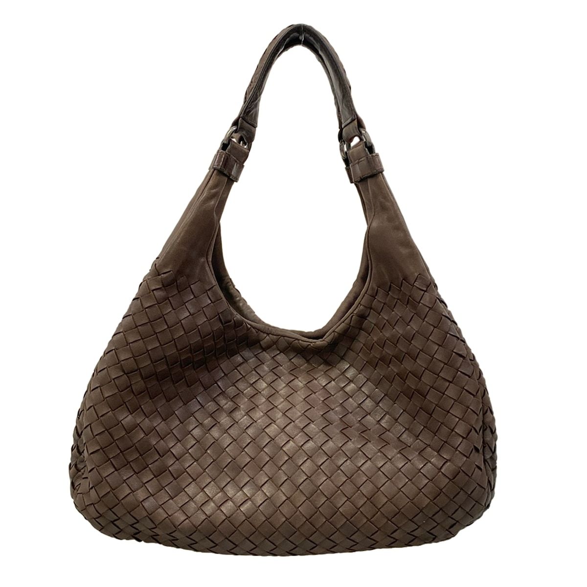 Bottega Veneta Shoulder Bag Intrecciato Dark Brown Leather