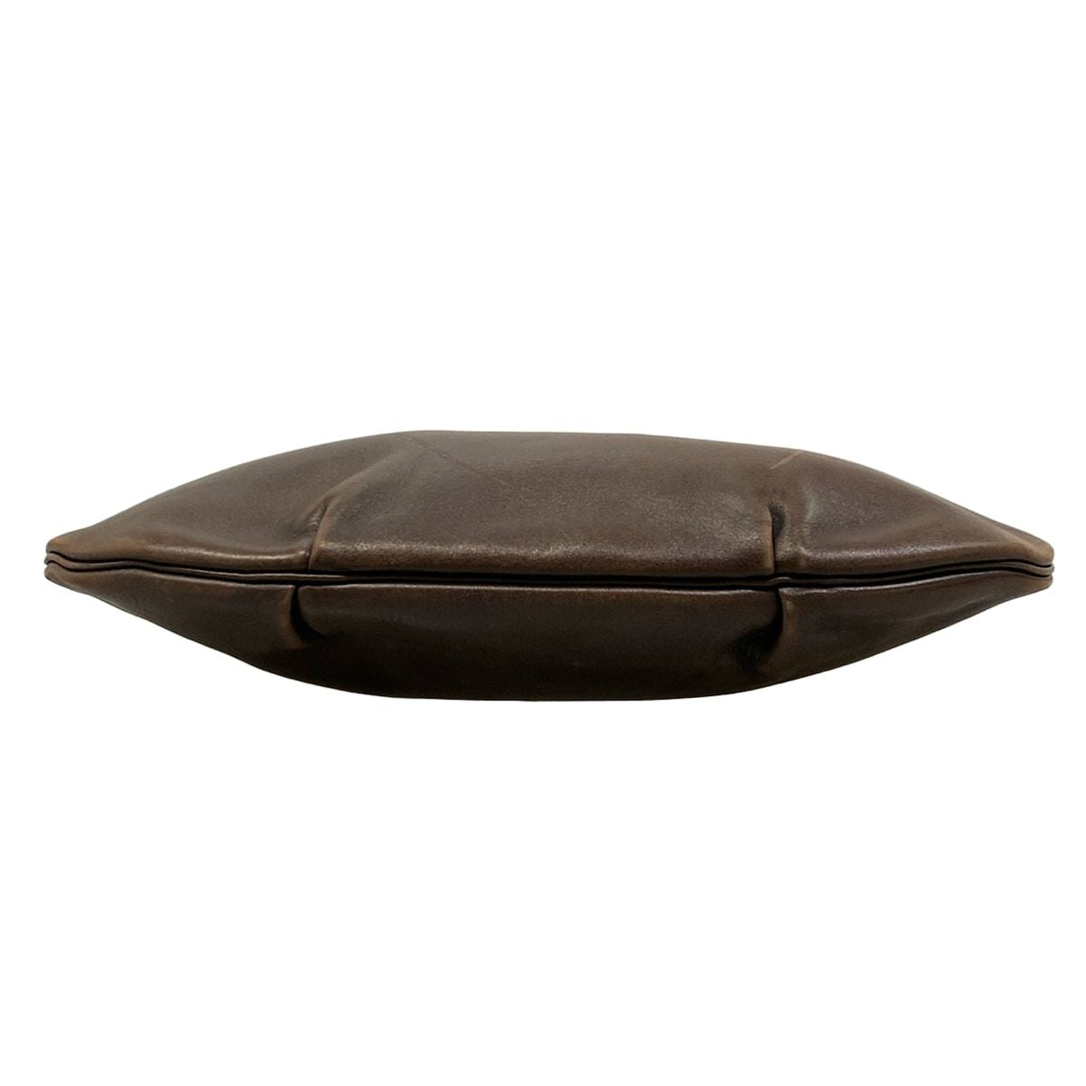 Hermes Shoulder Bag Kaka Wet Dark Brown Leather — view 5