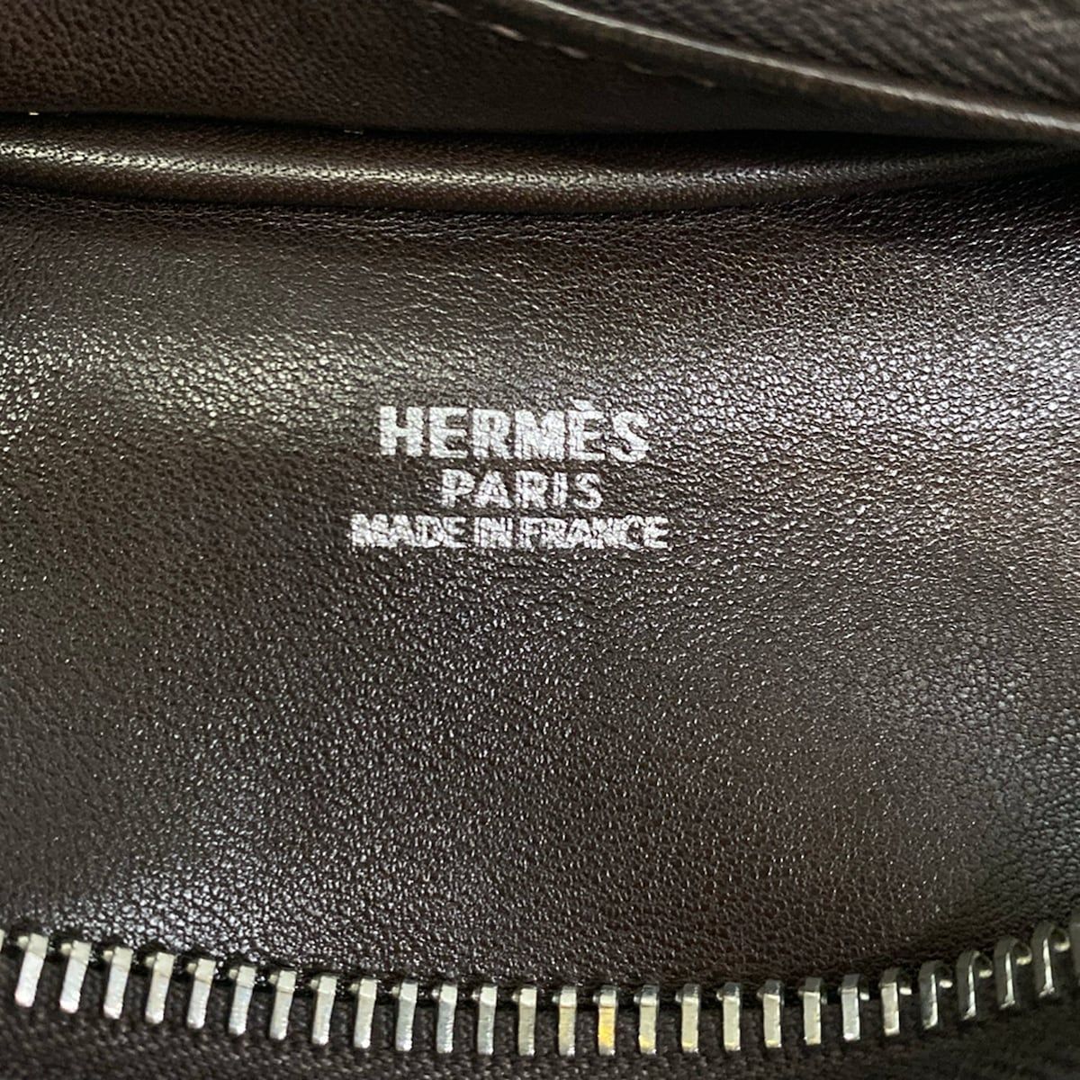 Hermes Shoulder Bag Kaka Wet Dark Brown Leather — view 8