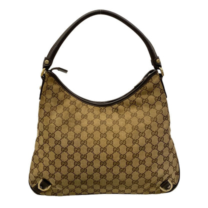 Gucci Shoulder Bag Abbey Beige Dark Brown Leather — view 3