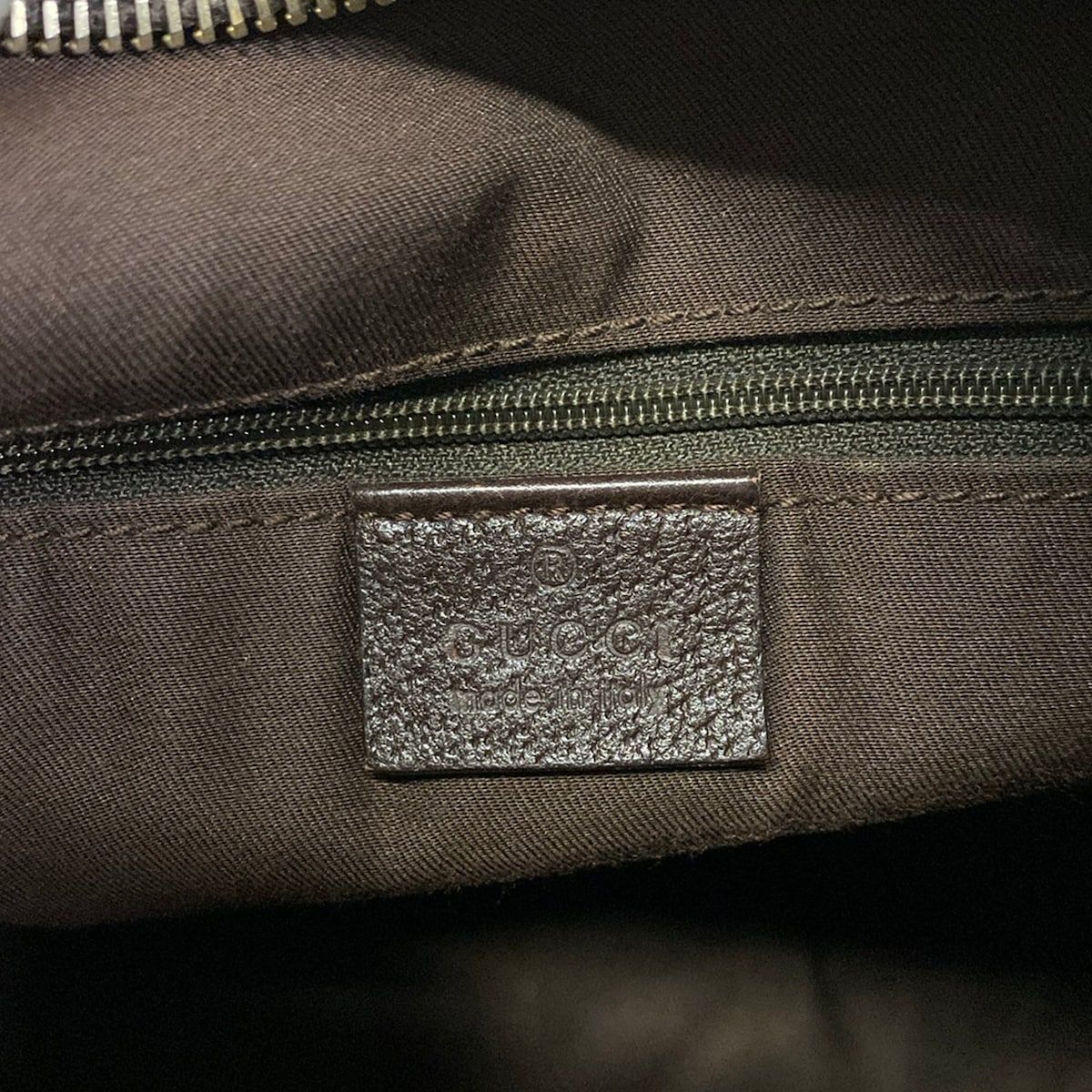 Gucci Shoulder Bag Abbey Beige Dark Brown Leather — view 8