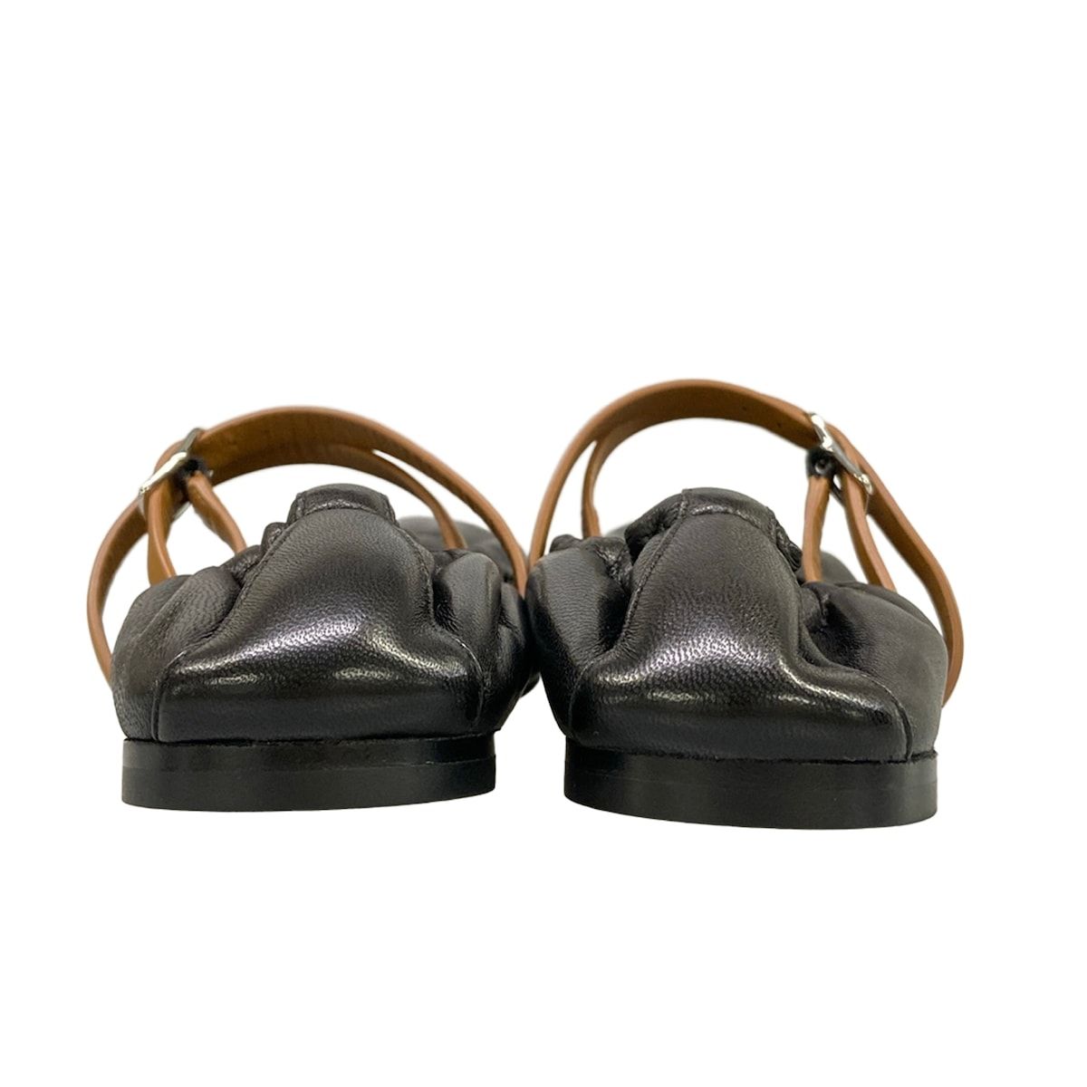Hermes Flat Shoes Jolie Black Natural Ballet — view 6