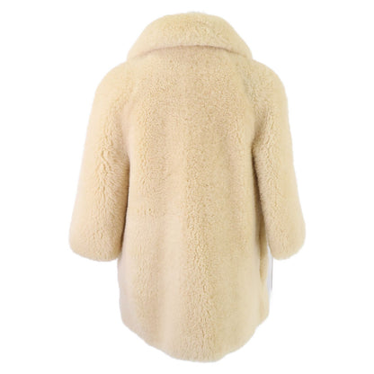 Gucci Rave Like You Are Five Flower Corsage Shearling Fleece Fur Coat 42 — view 2