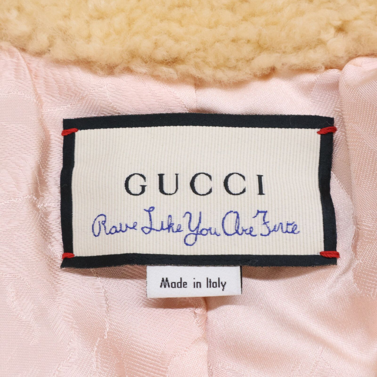 Gucci Rave Like You Are Five Flower Corsage Shearling Fleece Fur Coat 42 — view 6