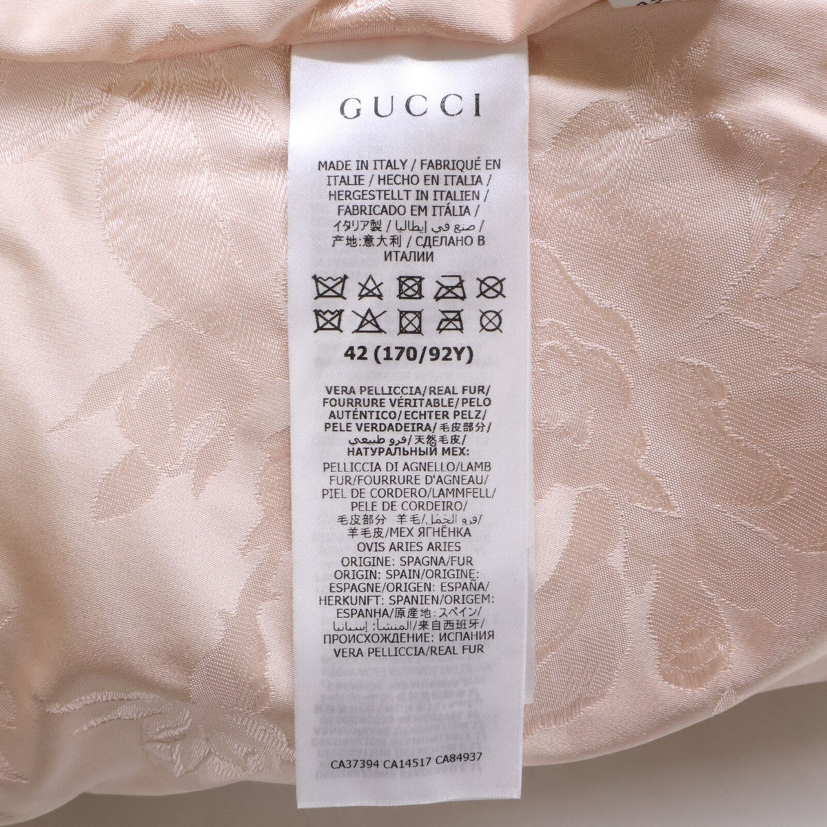 Gucci Rave Like You Are Five Flower Corsage Shearling Fleece Fur Coat 42 — view 8