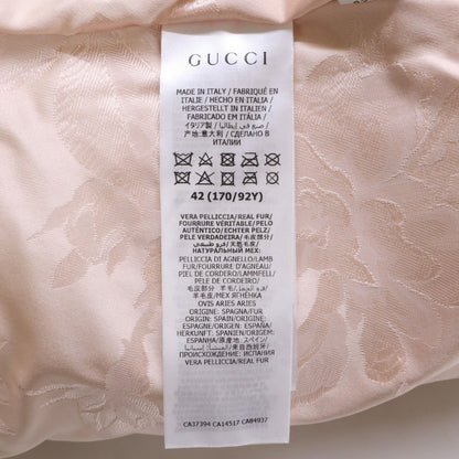 Gucci Rave Like You Are Five Flower Corsage Shearling Fleece Fur Coat 42 — view 8