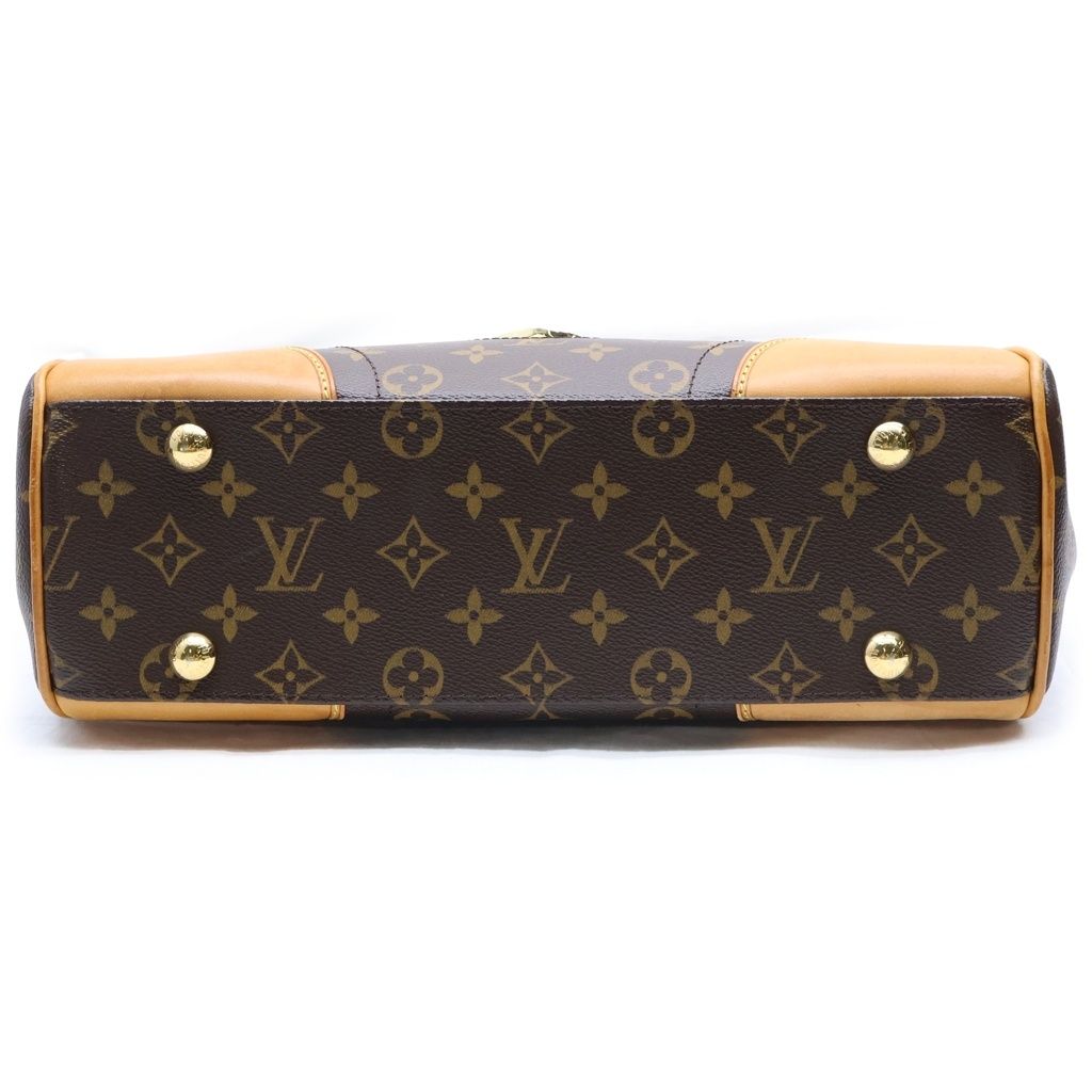 Louis Vuitton Monogram Beverly MM Bag Brown Leather Gold — view 4