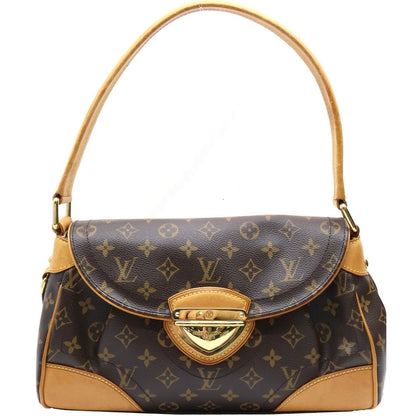 Louis Vuitton Monogram Beverly MM Bag Brown Leather Gold