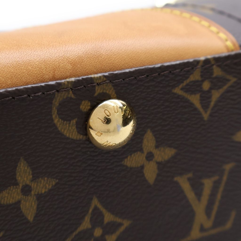 Louis Vuitton Monogram Beverly MM Bag Brown Leather Gold — view 7