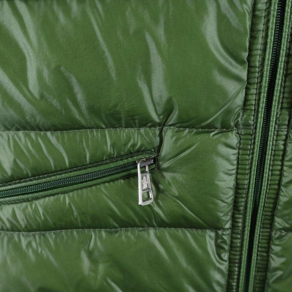 Moncler Gui Gilet Down Vest Green with Emblem — view 6