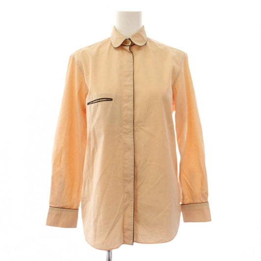 Celine Phoebe Philo Era Shirt Blouse Beige Long Sleeve 36