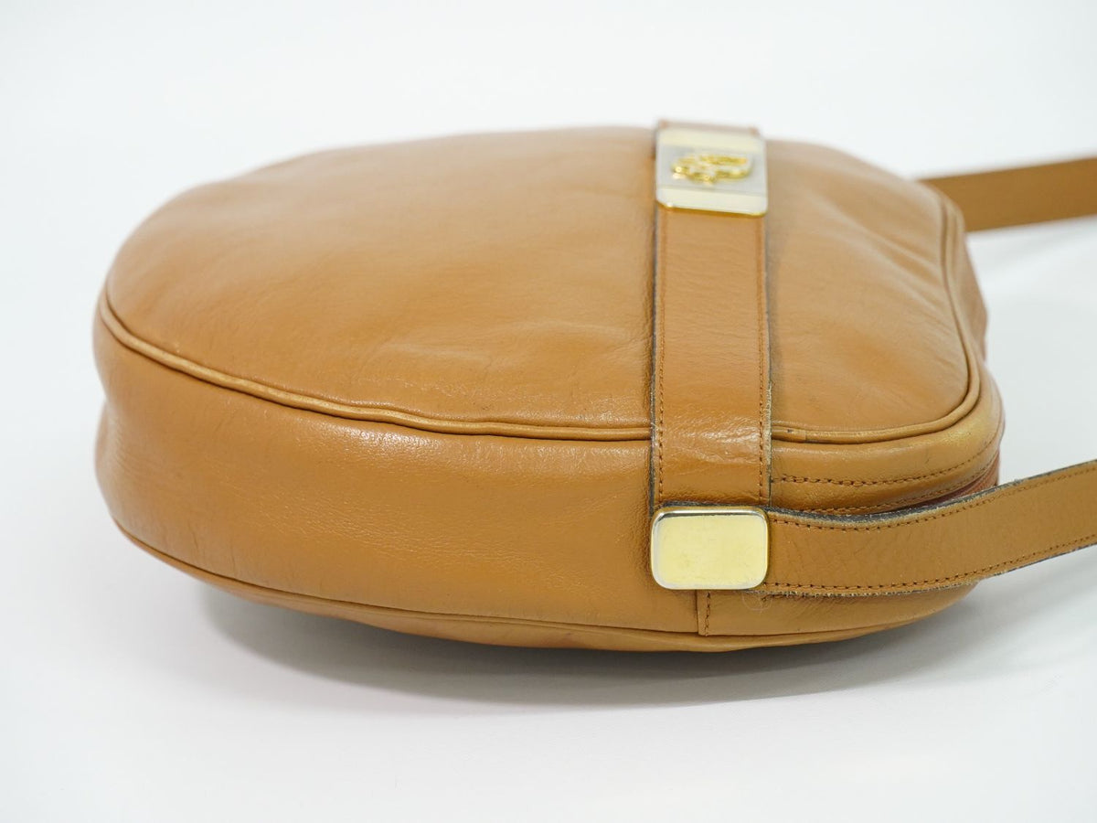 Dior Leather Shoulder Bag Pochette Brown — view 4