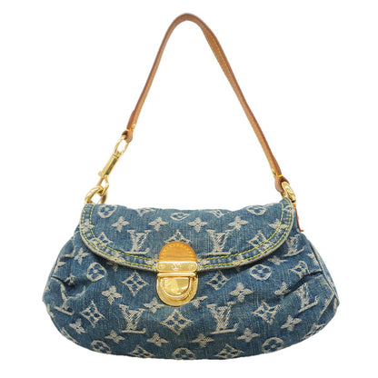 Louis Vuitton Shoulder Bag Monogram Denim Mini Pleaty Blue