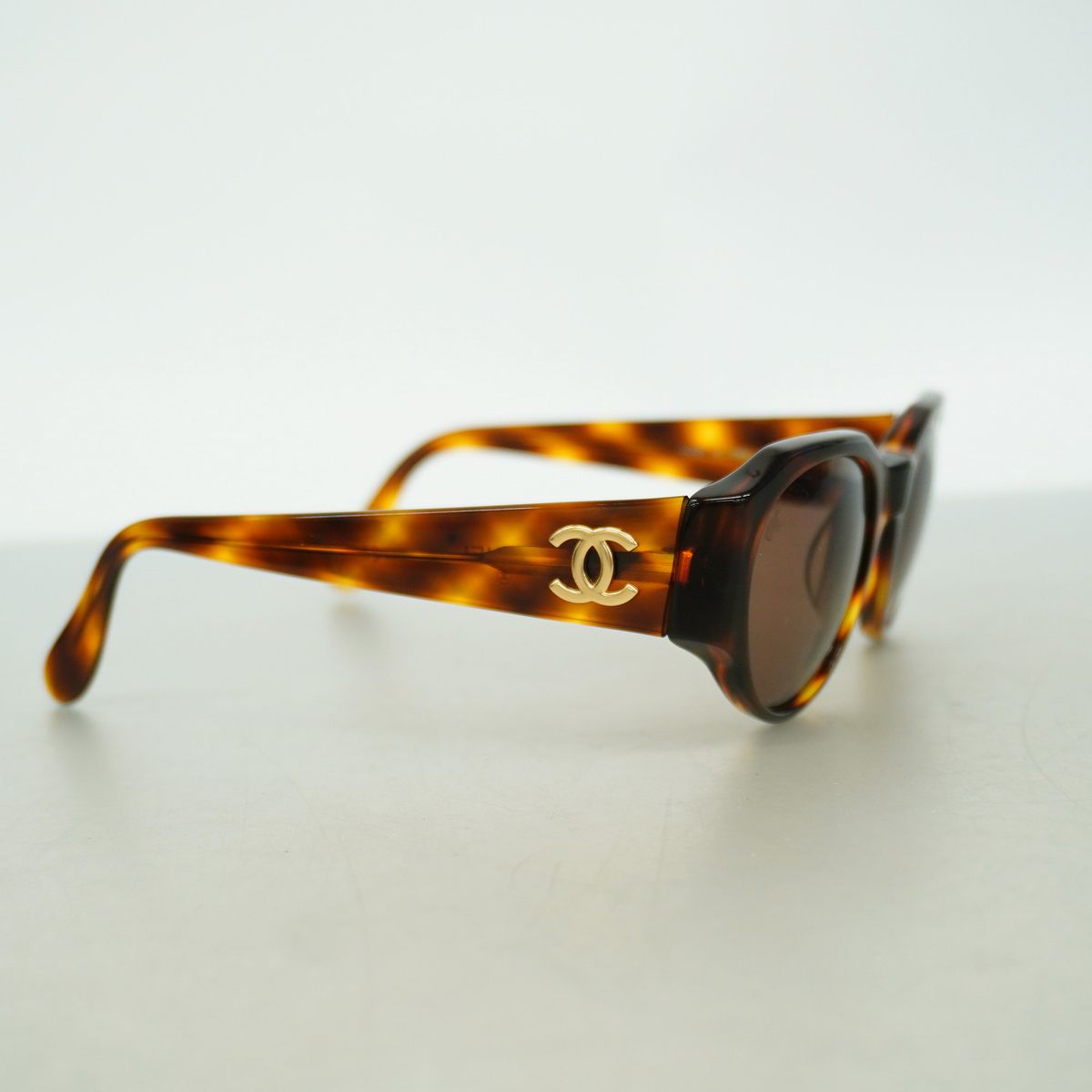 Chanel Sunglasses Acetate Brown Champagne Gold Eyewear — view 2
