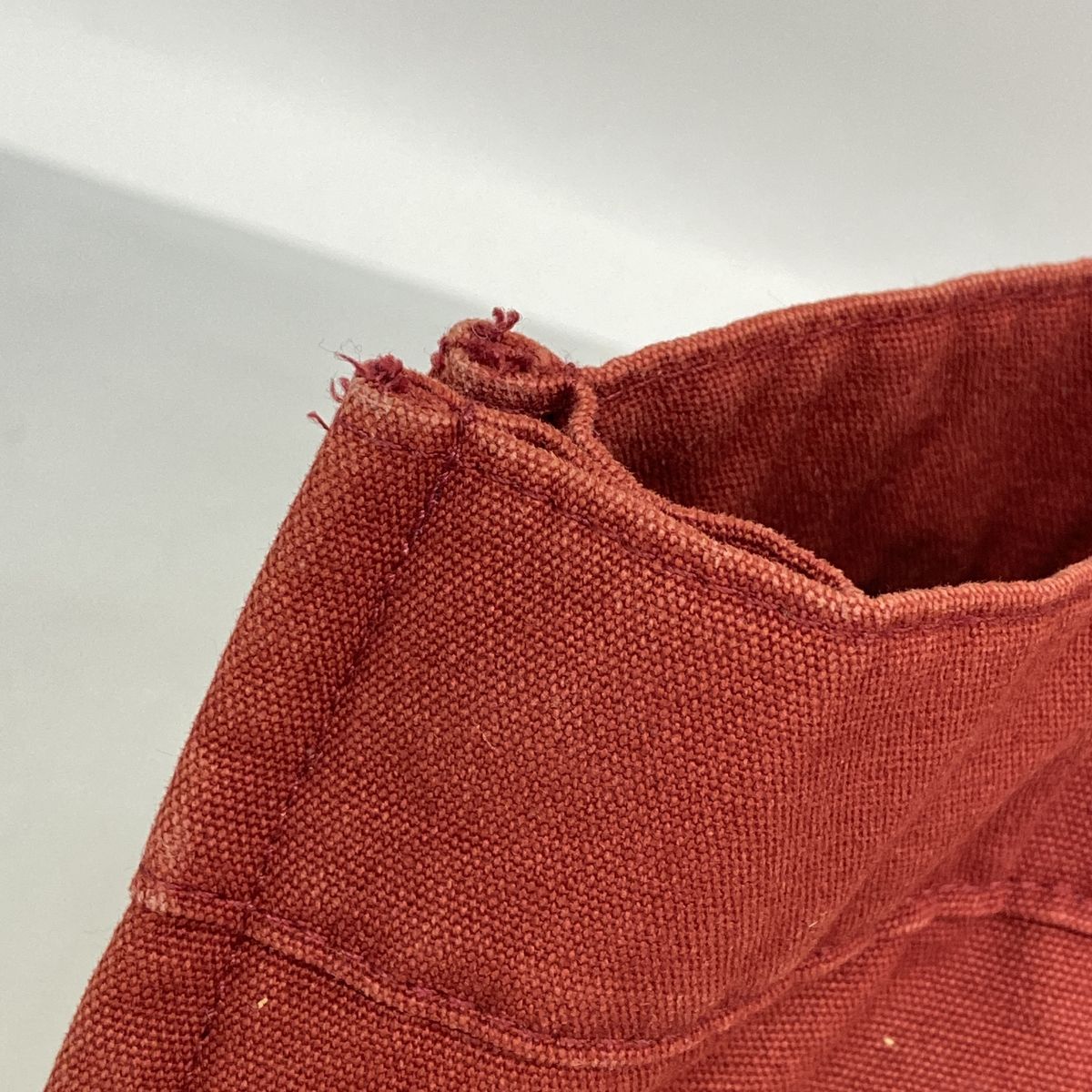 Hermes Tote Bag Fourre Tout MM Canvas Red Silver — view 7