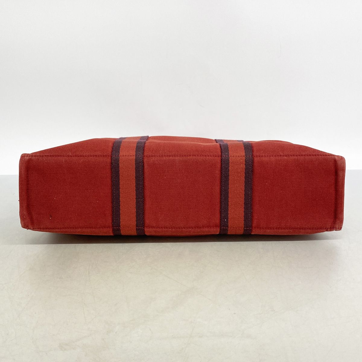 Hermes Tote Bag Fourre Tout MM Canvas Red Silver — view 3