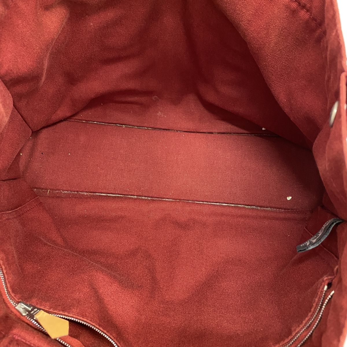 Hermes Tote Bag Fourre Tout MM Canvas Red Silver — view 4