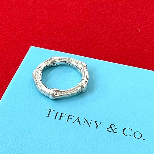 Tiffany & Co Vintage Bamboo Ring 925 Sterling Silver
