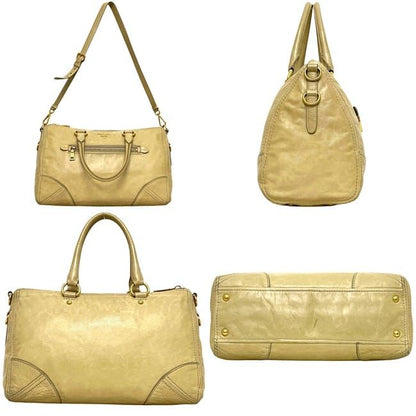 Prada 2-Way Tote Bag 173 Leather Vitello Shine Yellow Beige — view 2