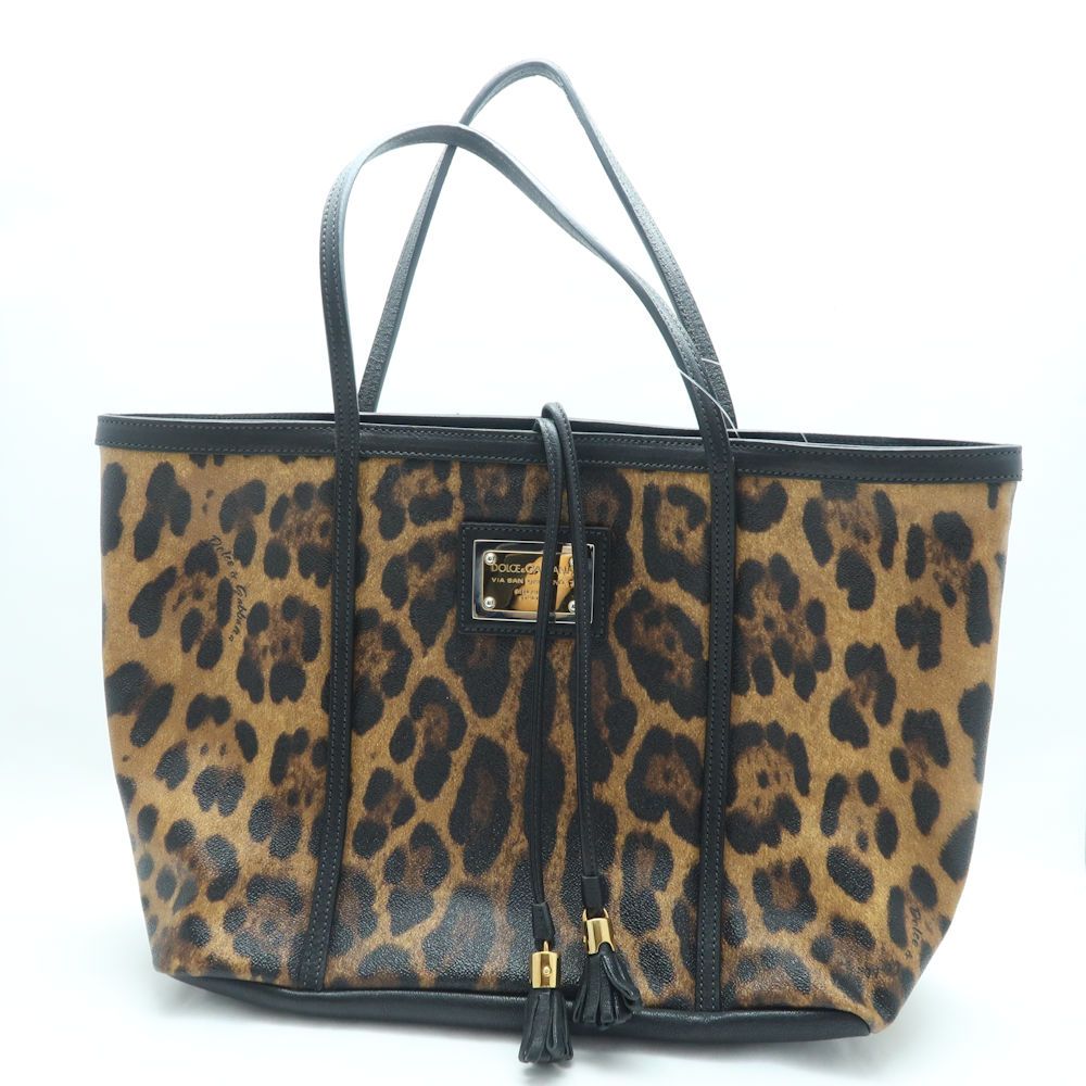Dolce & Gabbana Tote Bag Leopard Fringe