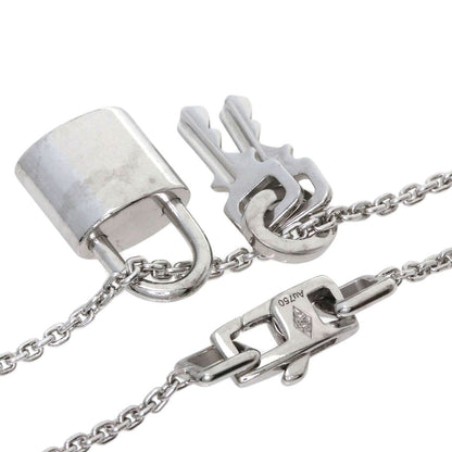Louis Vuitton Pendentif Lockit Necklace 18k White Gold — view 2