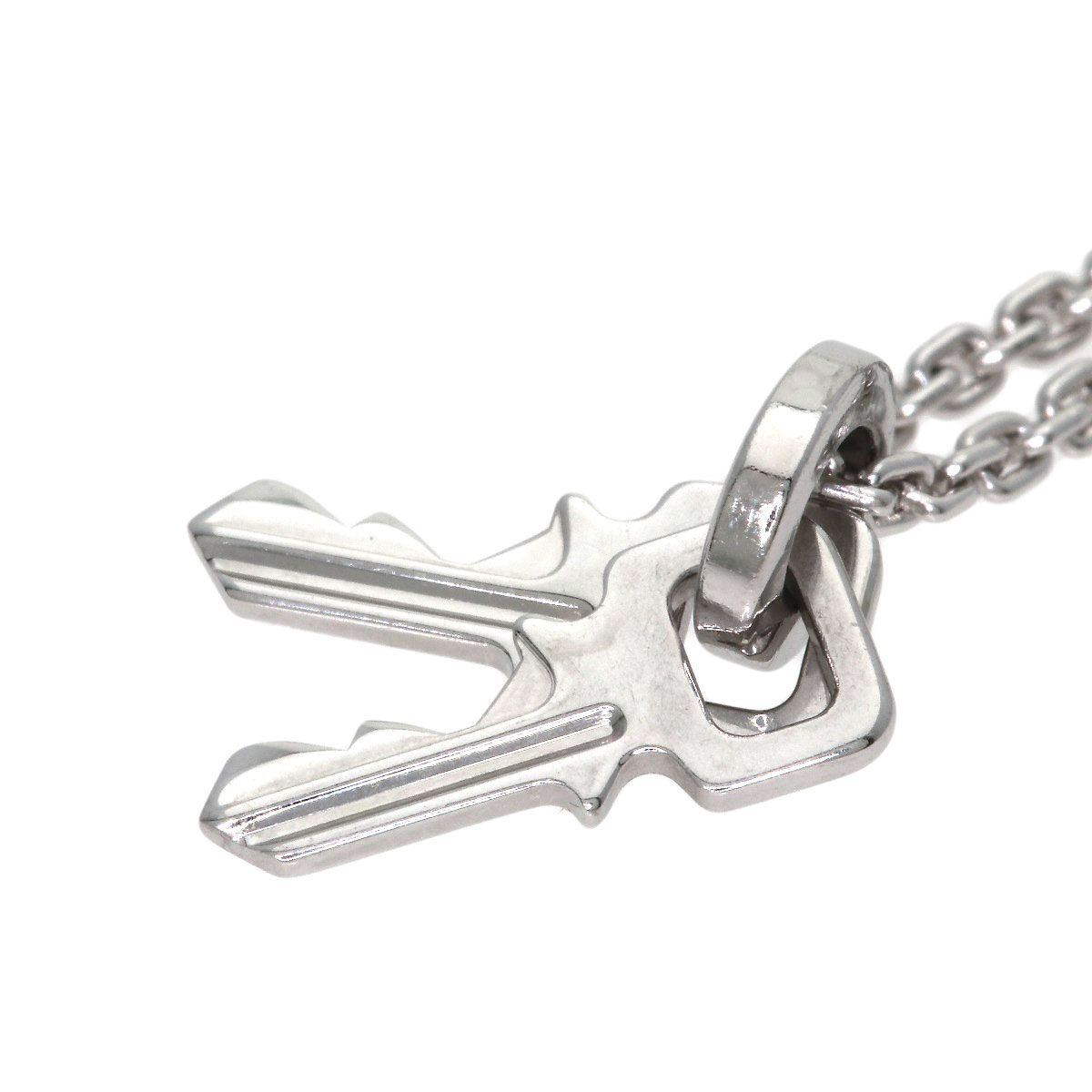 Louis Vuitton Pendentif Lockit Necklace 18k White Gold — view 6