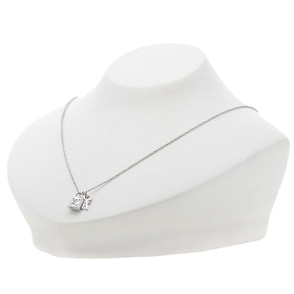 Louis Vuitton Pendentif Lockit Necklace 18k White Gold — view 4