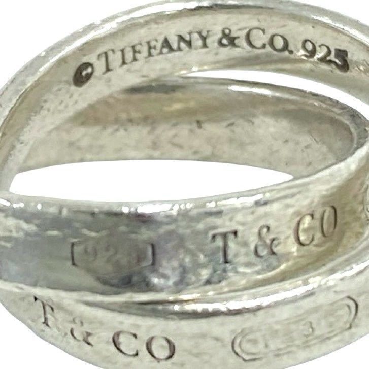 Tiffany & Co Vintage Interlocking Ring 925 Sterling Silver — view 3