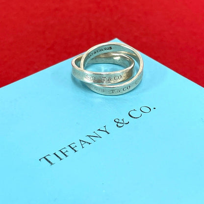 Tiffany & Co Vintage Interlocking Ring 925 Sterling Silver