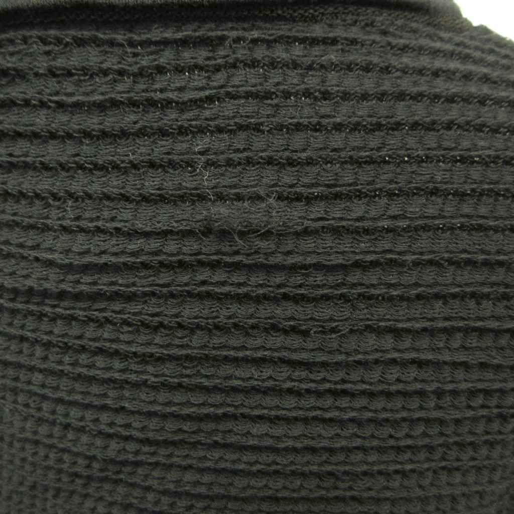 Chanel CC Logo Plate Turtleneck Short Sleeve Knit Top High Neck Rib Black 38 — view 7