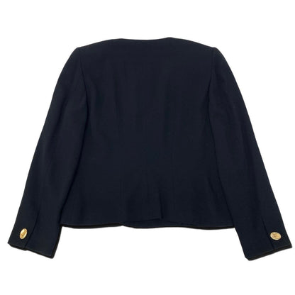 Gucci Vintage Jacket Gold Button Black Wool 42 — view 3