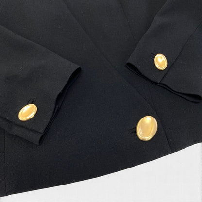 Gucci Vintage Jacket Gold Button Black Wool 42 — view 6