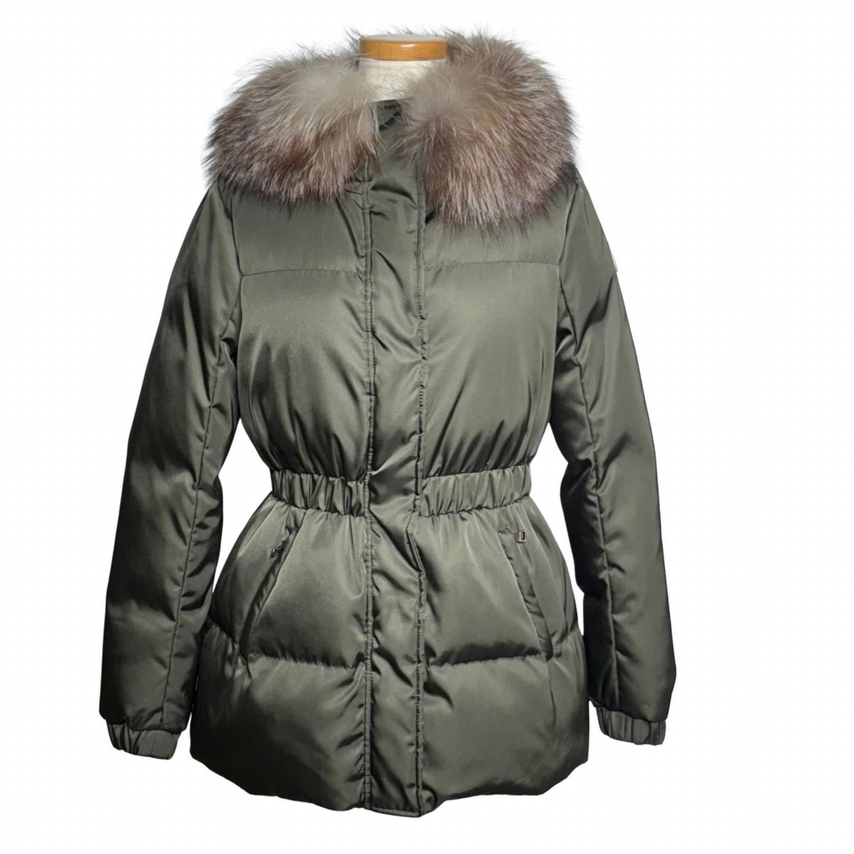 Moncler Fatsialfur Down Jacket 0 Khaki Nylon
