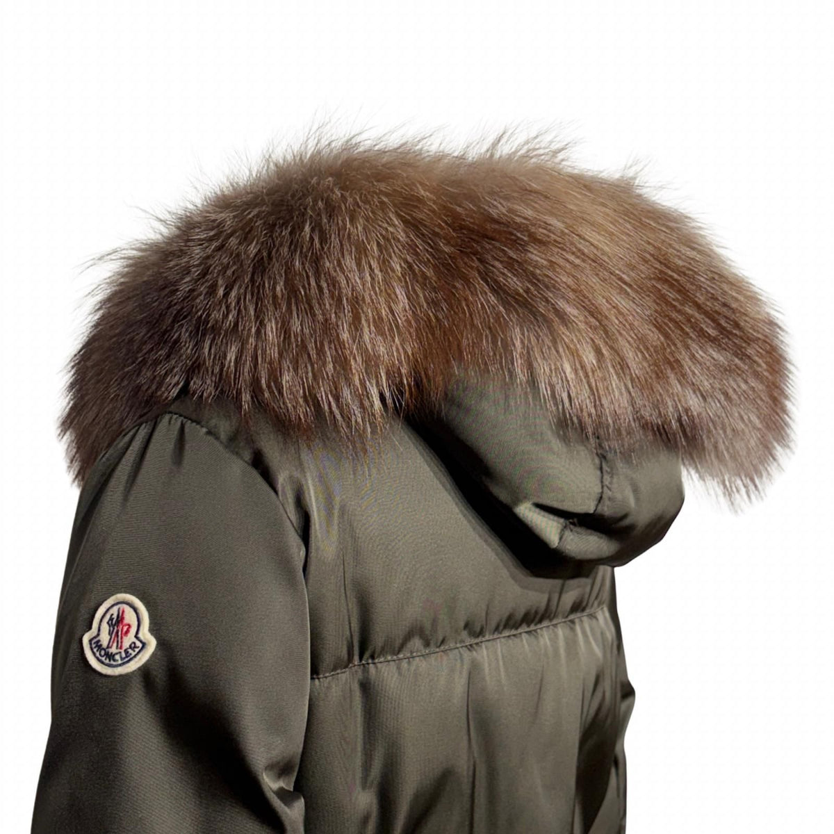 Moncler Fatsialfur Down Jacket 0 Khaki Nylon — view 4