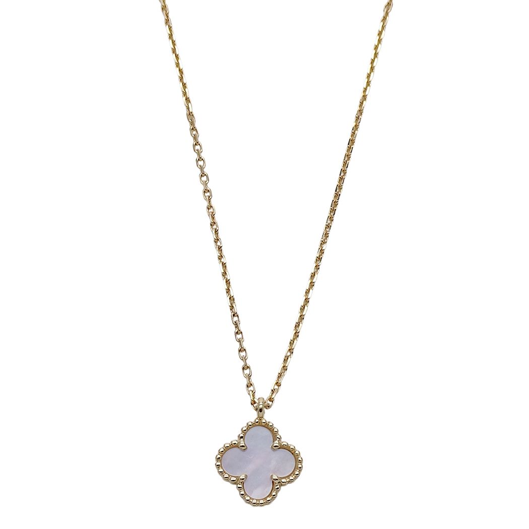Van Cleef & Arpels Necklace Sweet Alhambra 750 Yellow Gold Mother Observation — view 2