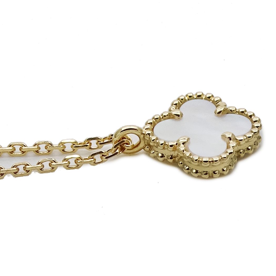 Van Cleef & Arpels Necklace Sweet Alhambra 750 Yellow Gold Mother Observation — view 3