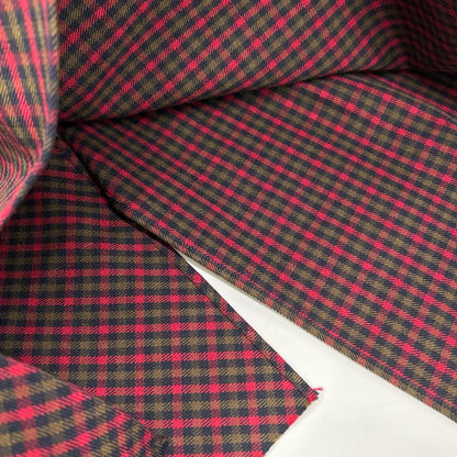 Balenciaga Red Wool Check Asymmetric Long Skirt 36 — view 8