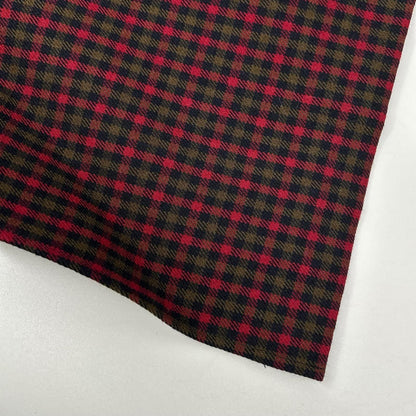 Balenciaga Red Wool Check Asymmetric Long Skirt 36 — view 7