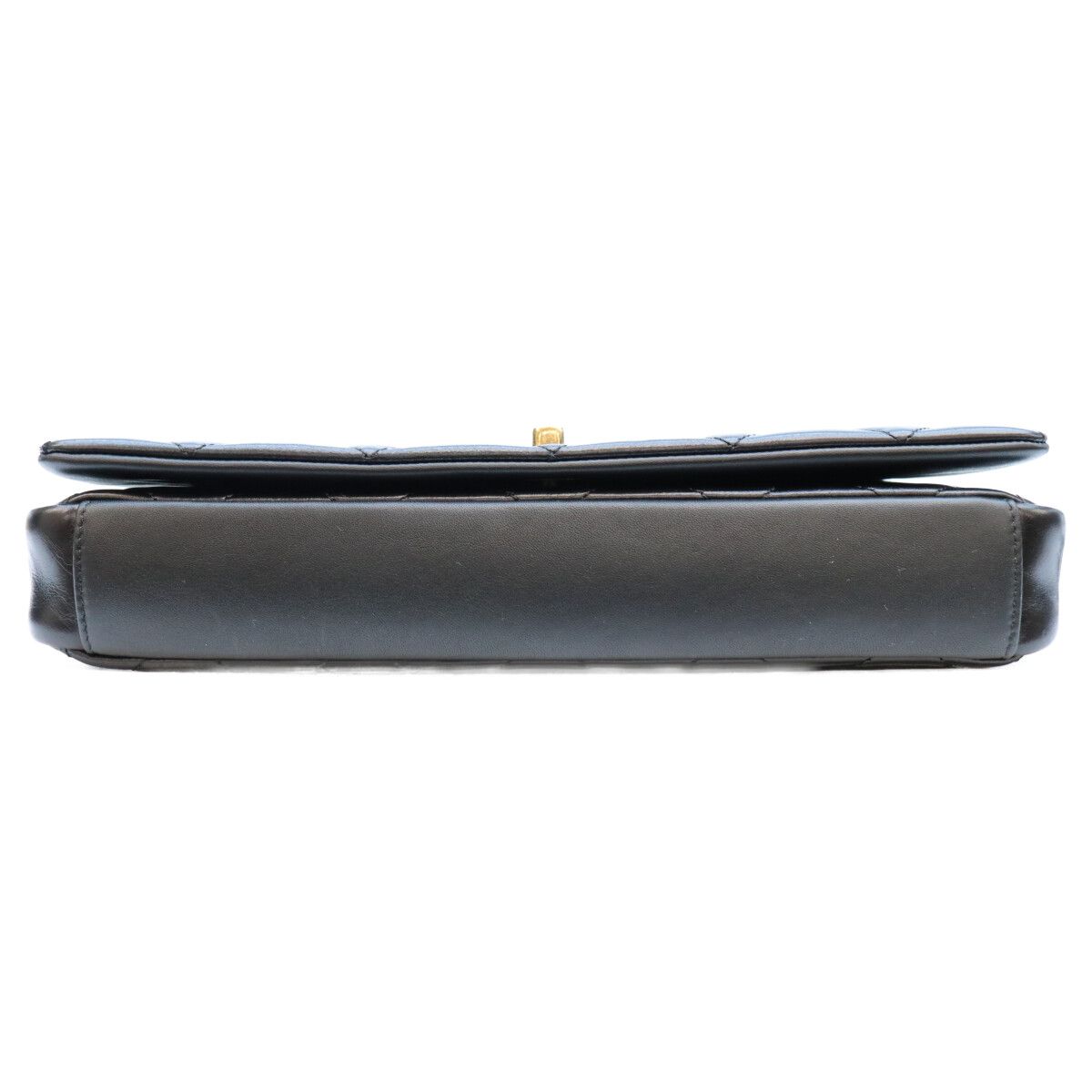 Chanel Black Vintage Calfskin Paris in Rome Gold Bar Flap Shoulder Bag — view 5
